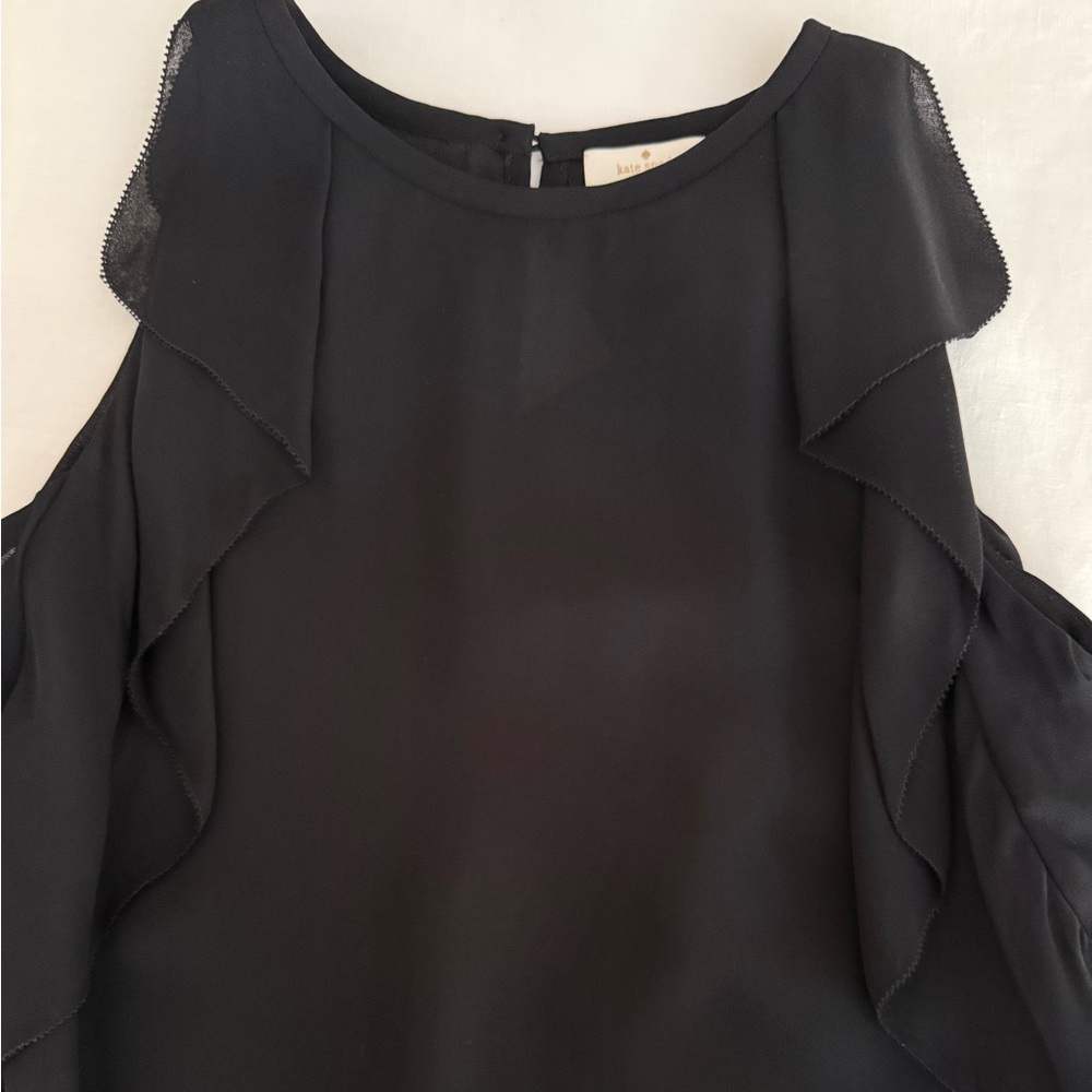 Kate Spade Black Ruffle Blouse - Picture 5 of 11